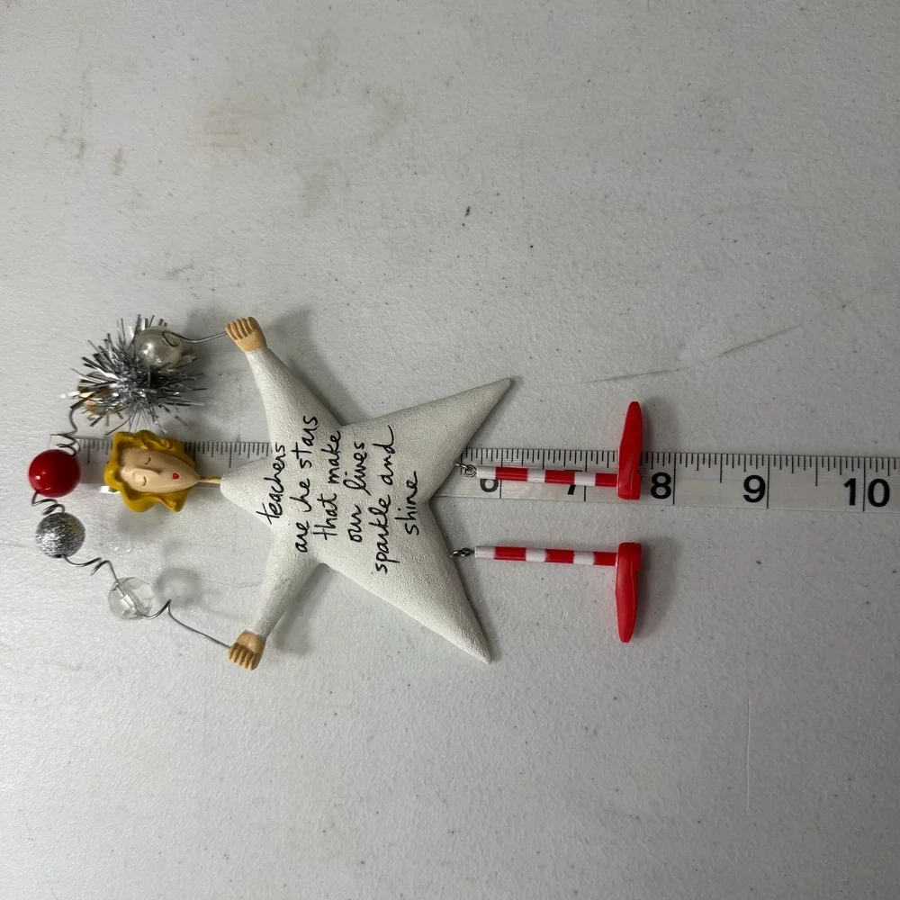 Teachers‎ are the Stars Inspirational Figurine Star Body Red Striped Legs